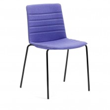 Jubel 4 Leg. Frame: Chrome, White, Black. Fully Upholstered, Stitching Detail. Any Fabric Colour